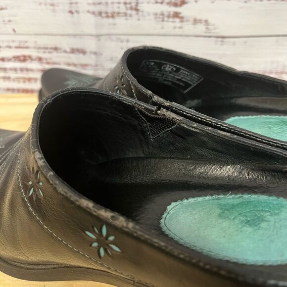 ARIAT 13301 WESTERN COWBOY MULE BOOTIE POINTY TOE BLACK TURQUOISE WOMEN’S 7B - Picture 8 of 12